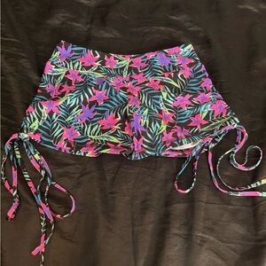 NASS Tropical Floral Athletic Shorts Women’s Small Running Gym Workout Shorts